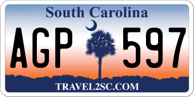 SC license plate AGP597