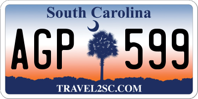 SC license plate AGP599