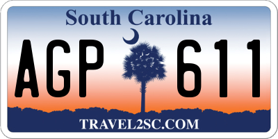 SC license plate AGP611