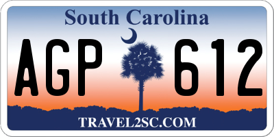 SC license plate AGP612