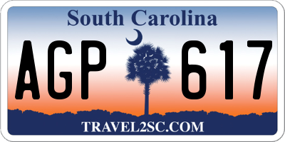 SC license plate AGP617