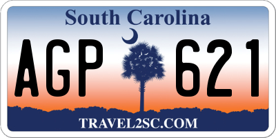 SC license plate AGP621