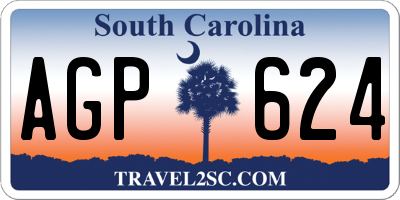 SC license plate AGP624