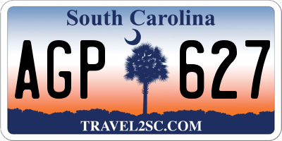 SC license plate AGP627