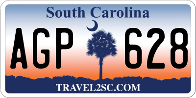 SC license plate AGP628