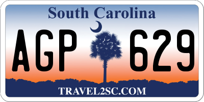 SC license plate AGP629
