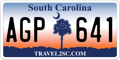 SC license plate AGP641