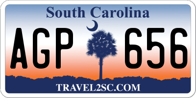 SC license plate AGP656