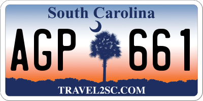 SC license plate AGP661