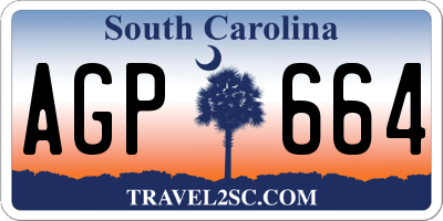SC license plate AGP664