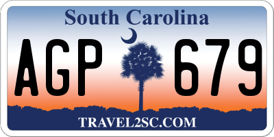 SC license plate AGP679