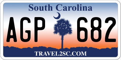SC license plate AGP682
