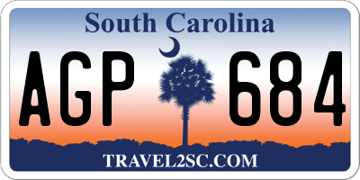 SC license plate AGP684