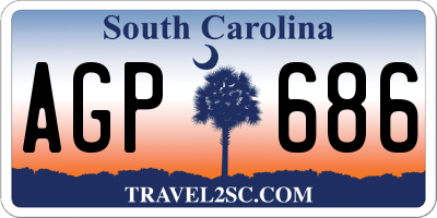 SC license plate AGP686