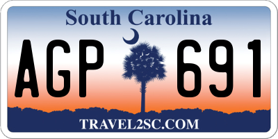 SC license plate AGP691