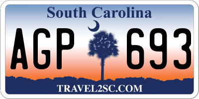 SC license plate AGP693