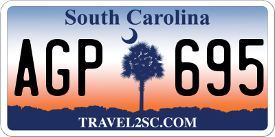 SC license plate AGP695