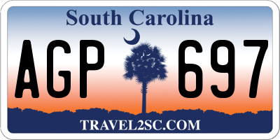 SC license plate AGP697