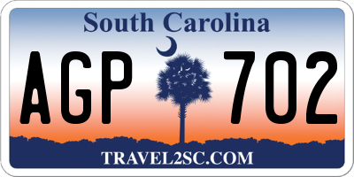 SC license plate AGP702