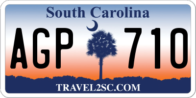 SC license plate AGP710