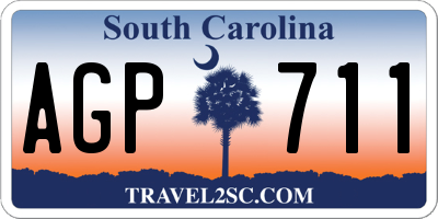 SC license plate AGP711