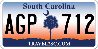 SC license plate AGP712