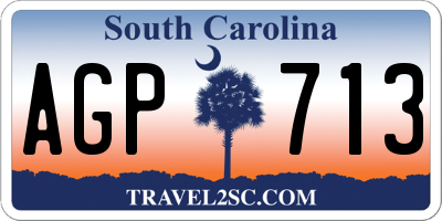 SC license plate AGP713