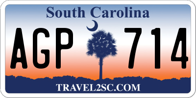 SC license plate AGP714