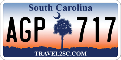 SC license plate AGP717