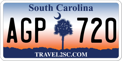 SC license plate AGP720