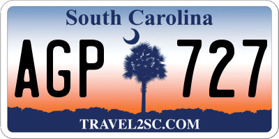 SC license plate AGP727