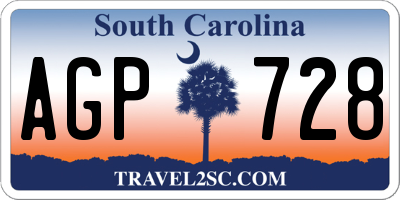 SC license plate AGP728