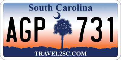 SC license plate AGP731