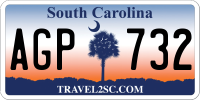 SC license plate AGP732