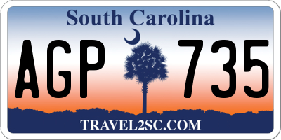 SC license plate AGP735