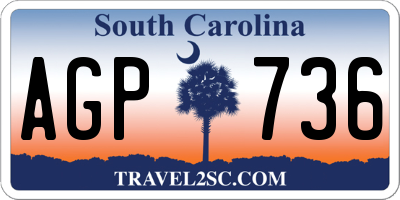 SC license plate AGP736