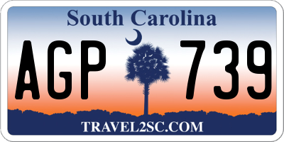 SC license plate AGP739