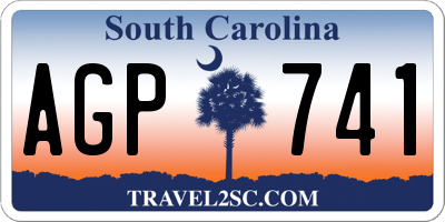 SC license plate AGP741