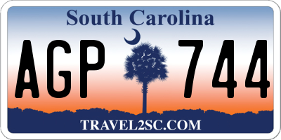 SC license plate AGP744