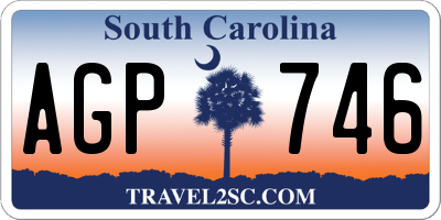 SC license plate AGP746