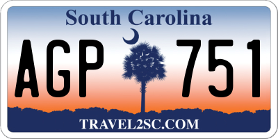 SC license plate AGP751