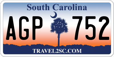 SC license plate AGP752