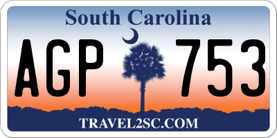 SC license plate AGP753