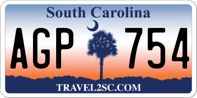 SC license plate AGP754