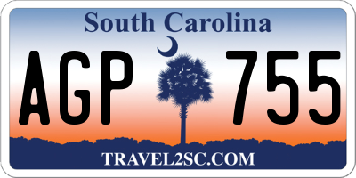 SC license plate AGP755