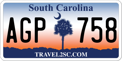 SC license plate AGP758