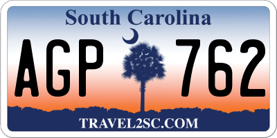 SC license plate AGP762