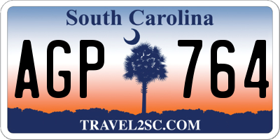 SC license plate AGP764
