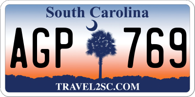 SC license plate AGP769