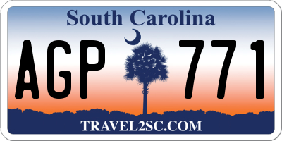 SC license plate AGP771